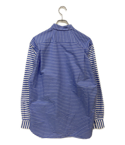 美品 COMME des GARCONS SHIRT 長袖シャツ ストライプパターン切替シャツ FZ-B121 メンズ SIZE M コムデギャルソンシャツ