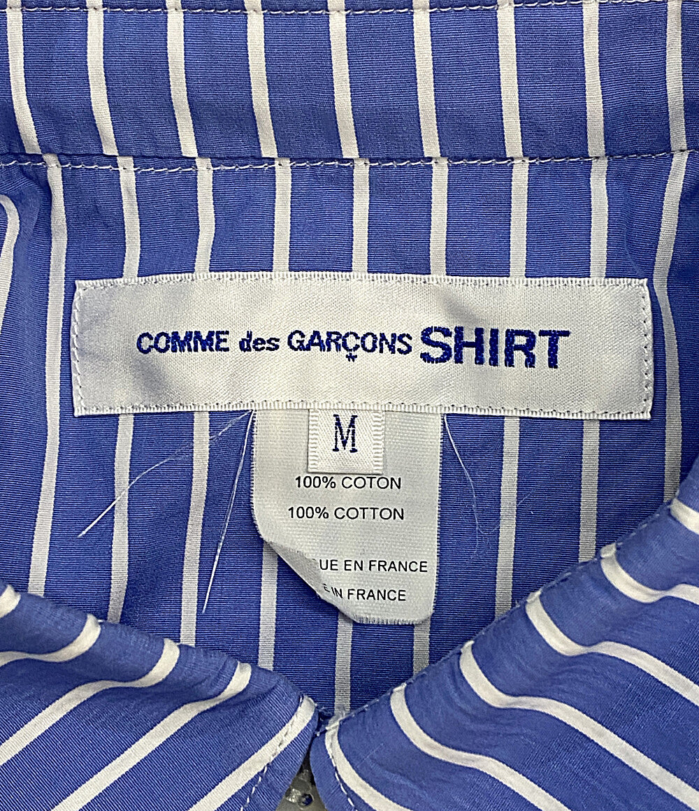 美品 COMME des GARCONS SHIRT 長袖シャツ ストライプパターン切替シャツ FZ-B121 メンズ SIZE M コムデギャルソンシャツ