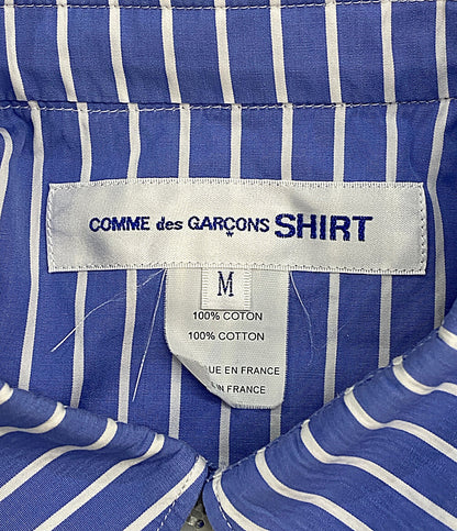 美品 COMME des GARCONS SHIRT 長袖シャツ ストライプパターン切替シャツ FZ-B121 メンズ SIZE M コムデギャルソンシャツ