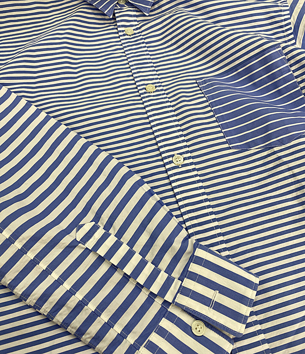 美品 COMME des GARCONS SHIRT 長袖シャツ ストライプパターン切替シャツ FZ-B121 メンズ SIZE M コムデギャルソンシャツ