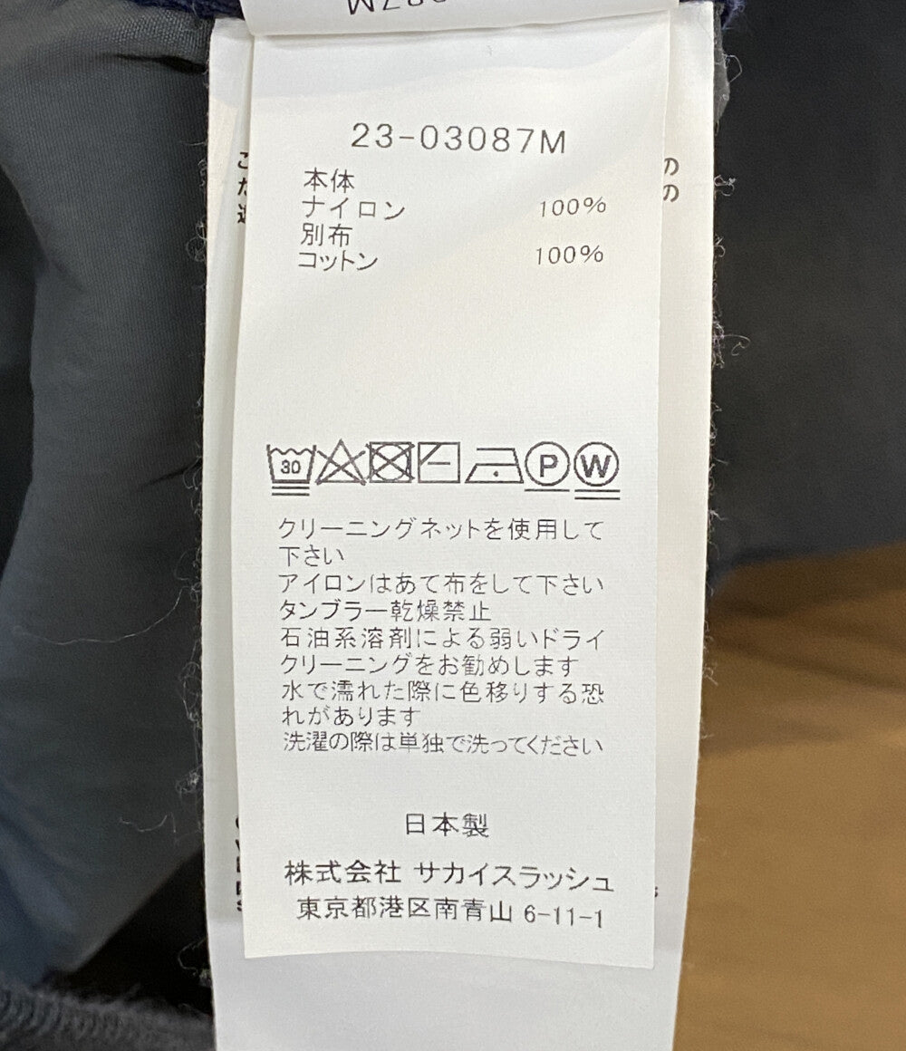 sacai スウェット ファスナーデザインナイロンプルオーバー 23ss