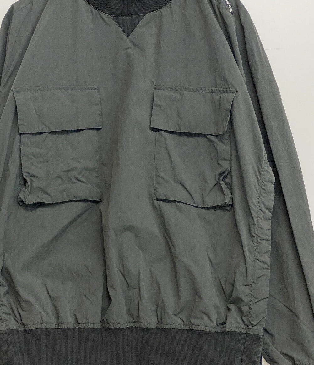 sacai スウェット ファスナーデザインナイロンプルオーバー 23ss