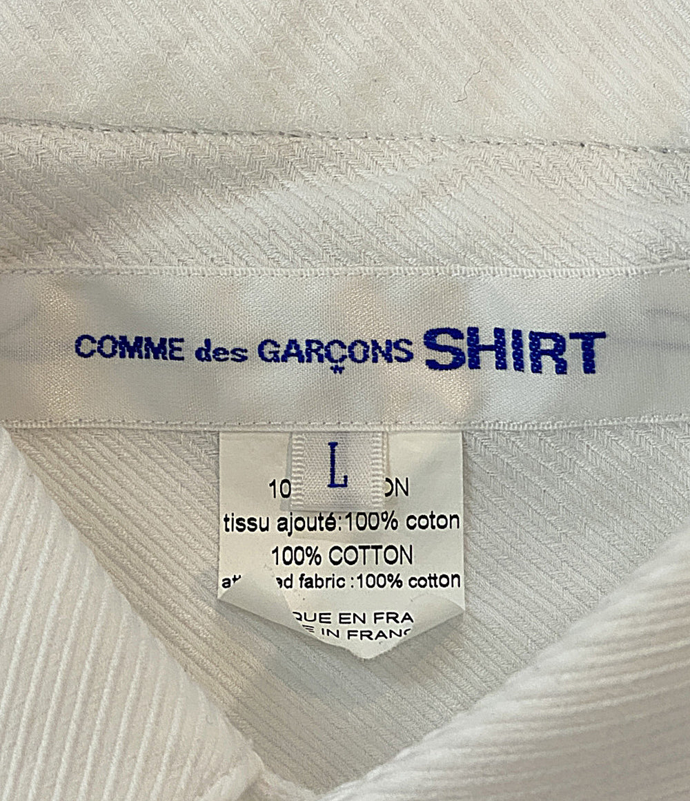 美品 COMME des GARCONS SHIRT 長袖シャツ ボンテージシャツ 24AW FN-B039 メンズ SIZE L コムデギャルソンシャツ