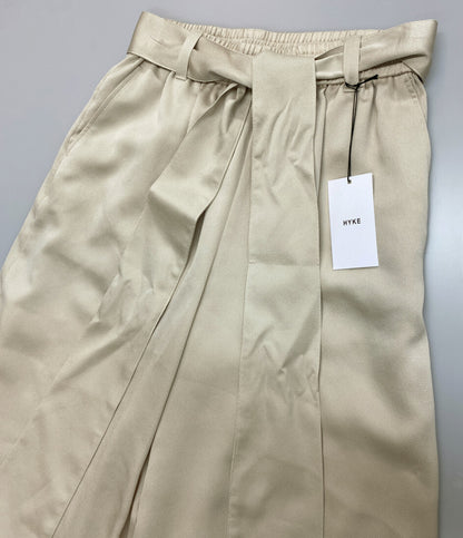 美品 HYKE パンツ HAMMER SATIN WIDE LEG PANTS レディース SIZE 3 ハイク