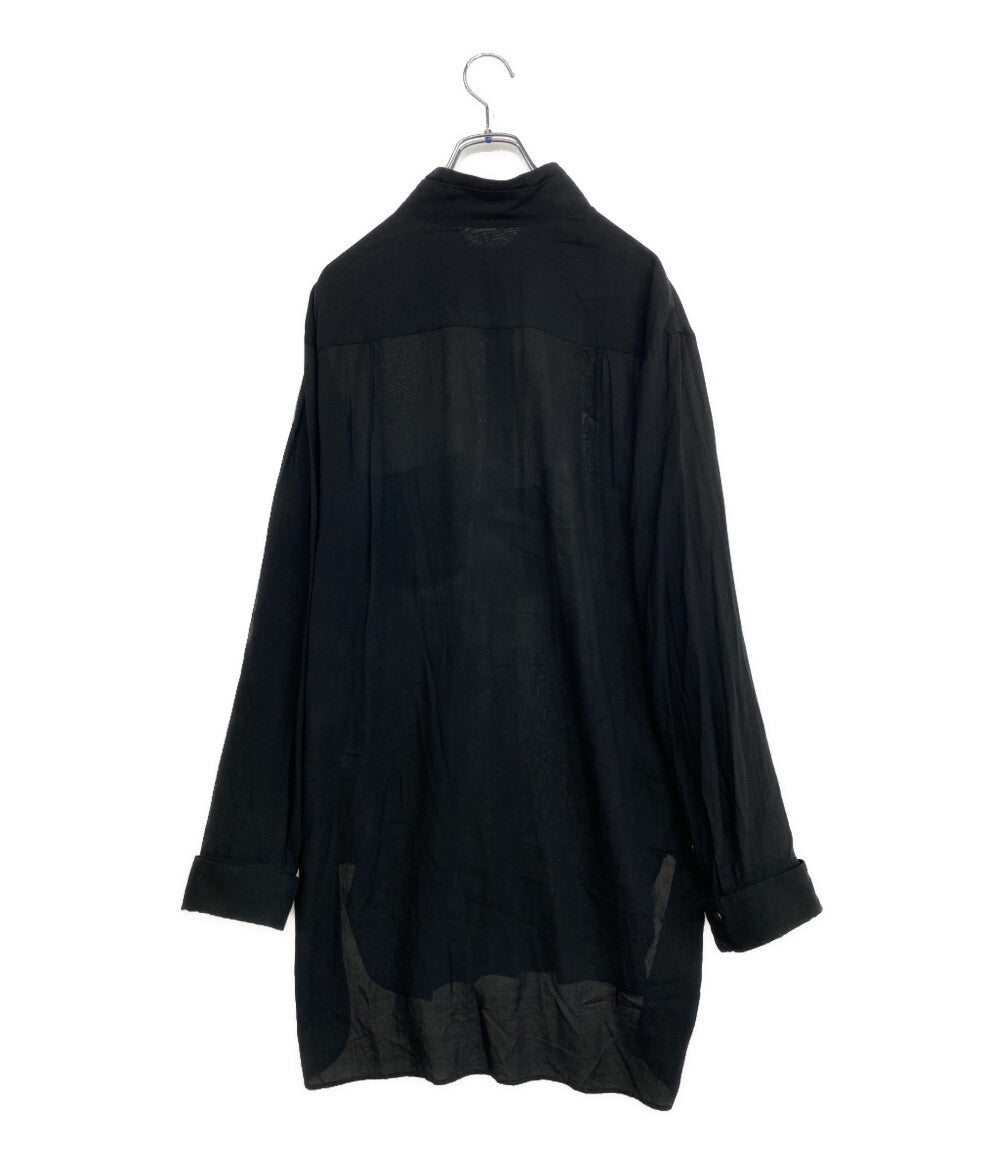 YOHJI YAMAMOTO POUR HOMME 長袖シャツ CELLULOSE LAWN DOUBLE STAND