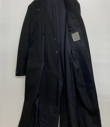 美品 YOHJI YAMAMOTO POUR HOMME 隠しP右二重AギャバJロングコート 20AW HR-J47-118 メンズ SIZE 2 ヨウジヤマモトプールオム
