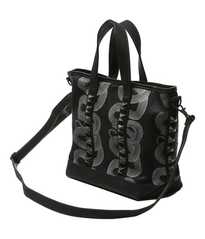 HYSTERIC GLAMOUR トートバッグ SNAKE LOOP柄 STUDS CANVAS TOTE レディース ヒステリックグラマー