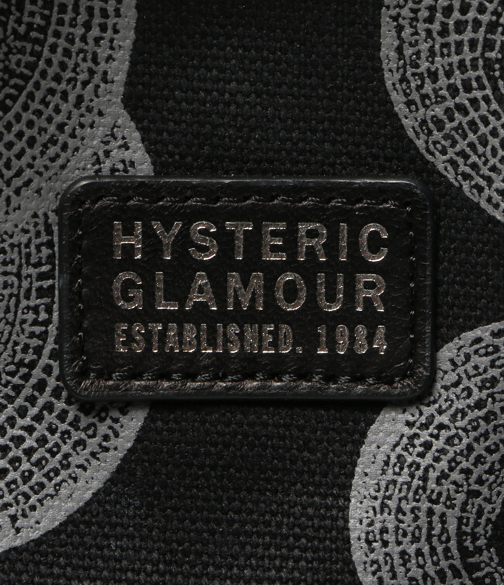 HYSTERIC GLAMOUR トートバッグ SNAKE LOOP柄 STUDS CANVAS TOTE