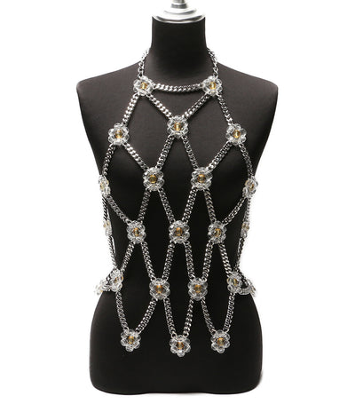 美品 noir kei ninomiya チェーントップハーネスベスト レディース SIZE M ノワールケイニノミヤ