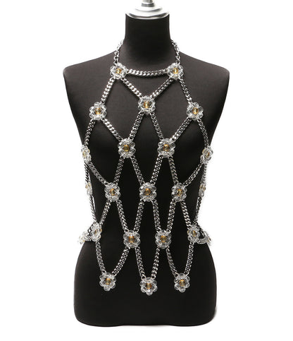 美品 noir kei ninomiya チェーントップハーネスベスト レディース SIZE M ノワールケイニノミヤ