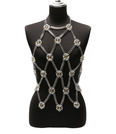 美品 noir kei ninomiya チェーントップハーネスベスト レディース SIZE S ノワールケイニノミヤ