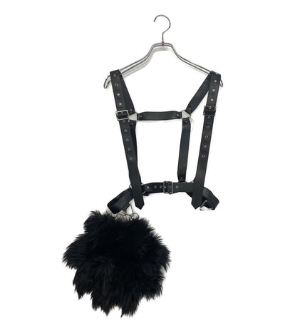 noir kei ninomiya フェイクレザーハーネス ファー 3P-V012 25AW レディース SIZE S ノワールケイニノミヤ