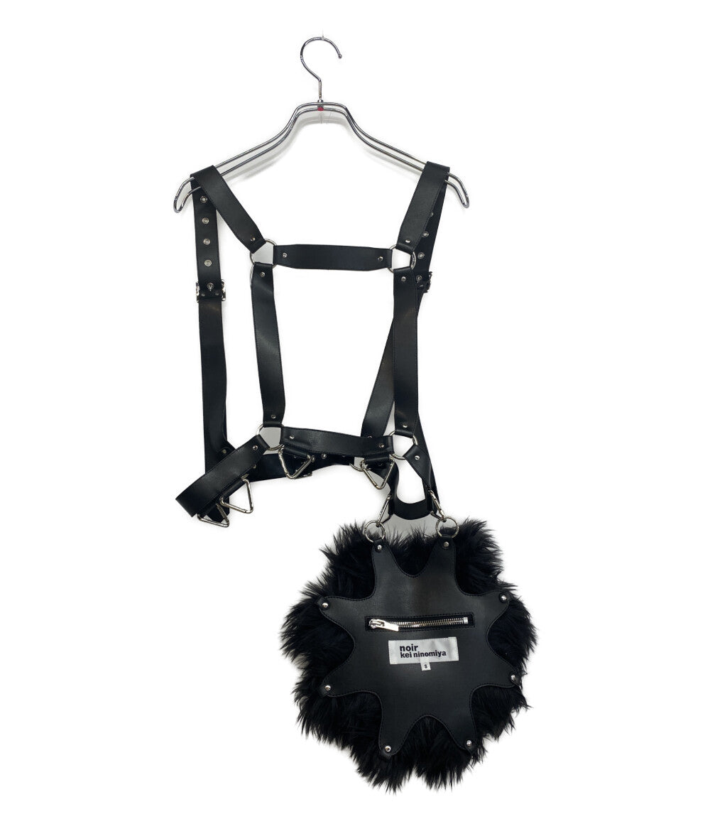 noir kei ninomiya フェイクレザーハーネス ファー 3P-V012 25AW レディース SIZE S ノワールケイニノミヤ