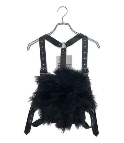 美品 noir kei ninomiya フェイクレザーハーネス ファー 3P-V011 25AW レディース SIZE S ノワールケイニノミヤ
