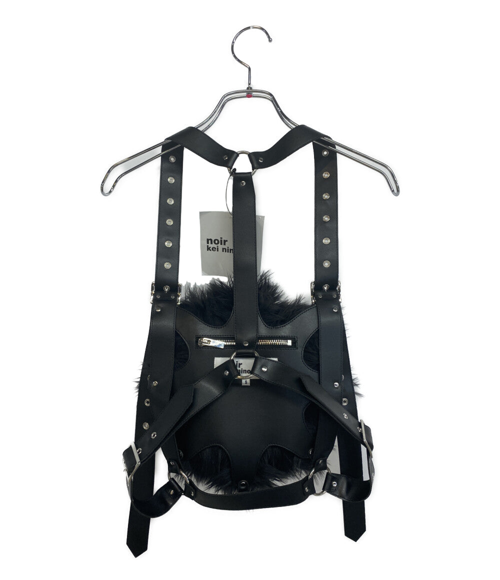 美品 noir kei ninomiya フェイクレザーハーネス ファー 3P-V011 25AW レディース SIZE S ノワールケイニノミヤ