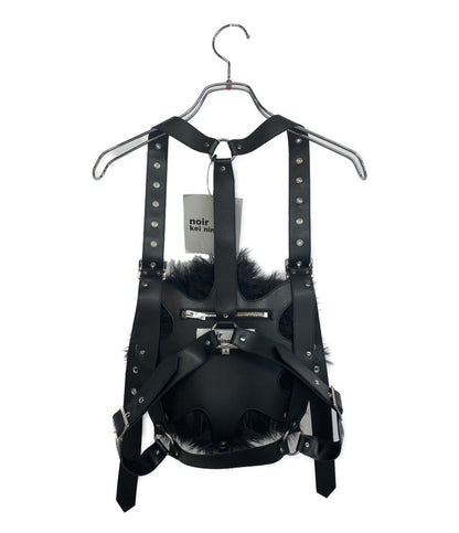 美品 noir kei ninomiya フェイクレザーハーネス ファー 3P-V011 25AW レディース SIZE S ノワールケイニノミヤ