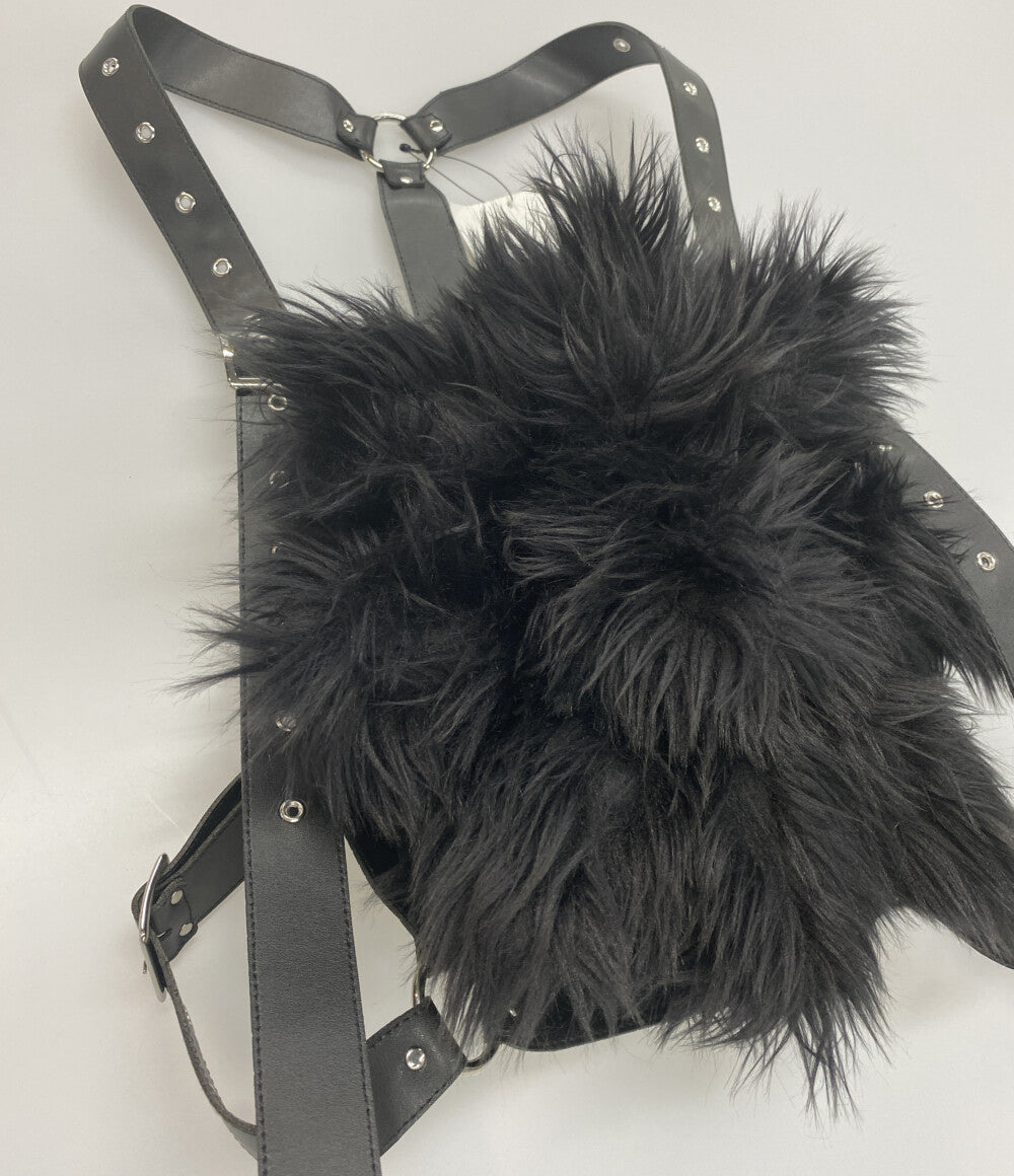 美品 noir kei ninomiya フェイクレザーハーネス ファー 3P-V011 25AW レディース SIZE S ノワールケイニノミヤ