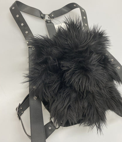 美品 noir kei ninomiya フェイクレザーハーネス ファー 3P-V011 25AW レディース SIZE S ノワールケイニノミヤ