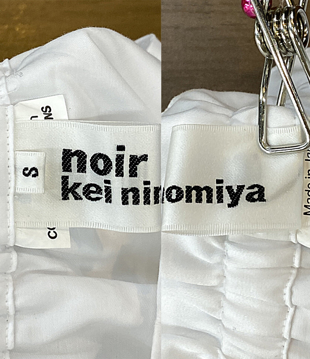 美品 noir kei ninomiya 長袖シャツ フリルデザインコットンシャツ 25AW 3P-B013 レディース SIZE S ノワールケイニノミヤ
