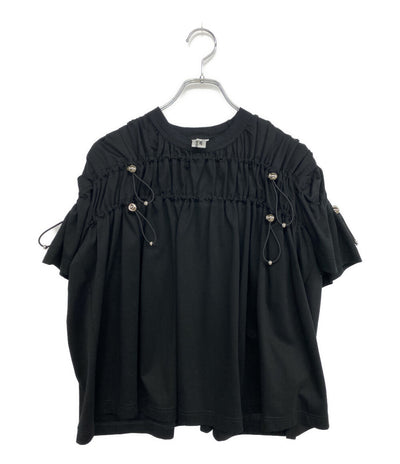 美品 noir kei ninomiya 半袖Ｔシャツ ドローコードデザインカットソー 25AW 3P-T012 レディース SIZE S ノワールケイニノミヤ