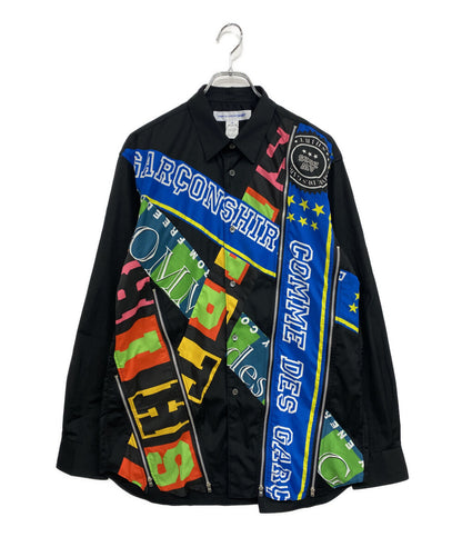 COMME des GARCONS SHIRT 長袖シャツ ジップドッキング長袖シャツ 25AW FP-B011 メンズ SIZE M コムデギャルソンシャツ