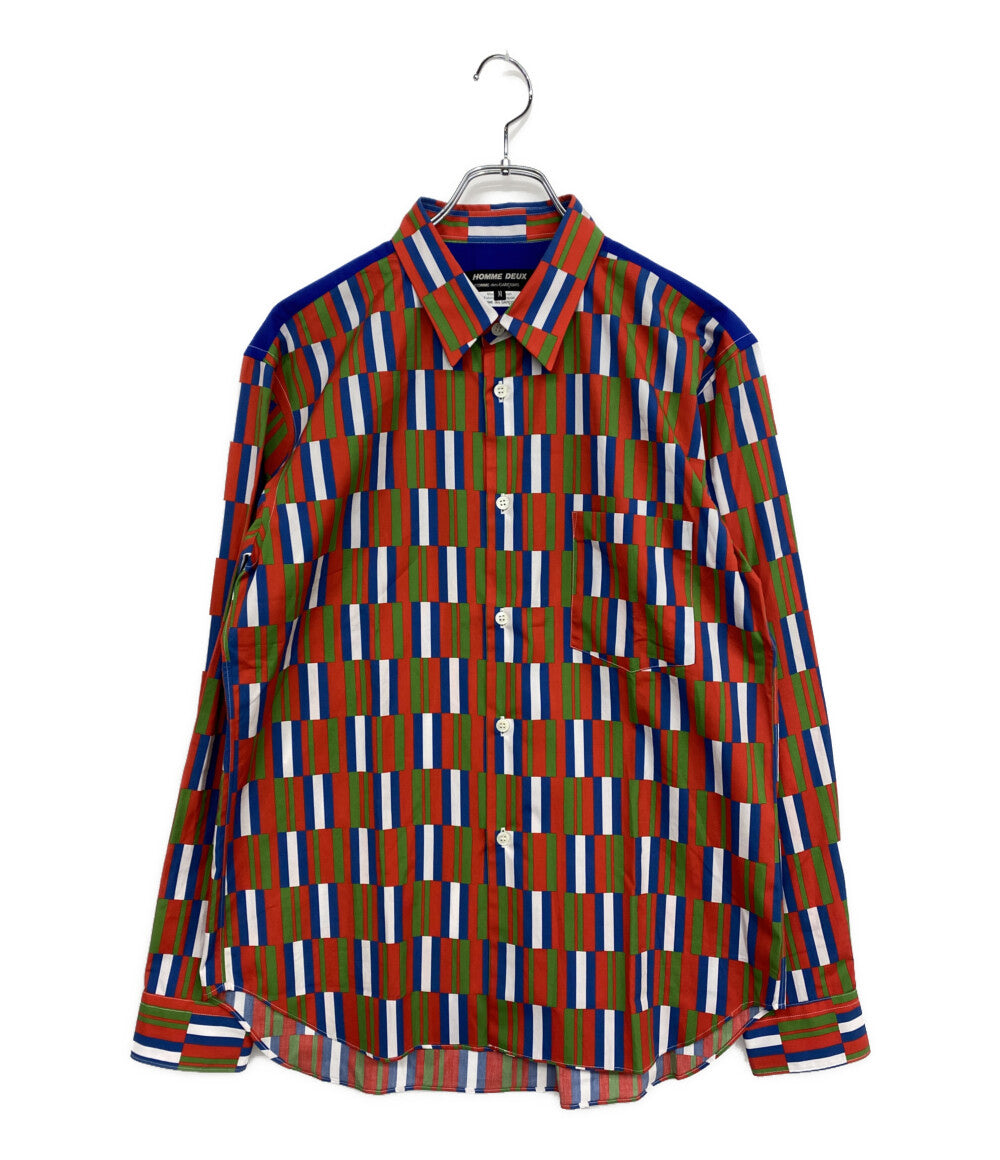 COMME des GARCONS HOMME DEUX 総柄長袖シャツ 25AW DP-B033 メンズ SIZE M コムデギャルソンオム