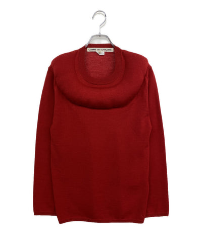 美品 COMME des GARCONS ニット Pink Wide-Yoke Wool Jumper 25AW GP-N013 レディース SIZE S コムデギャルソン