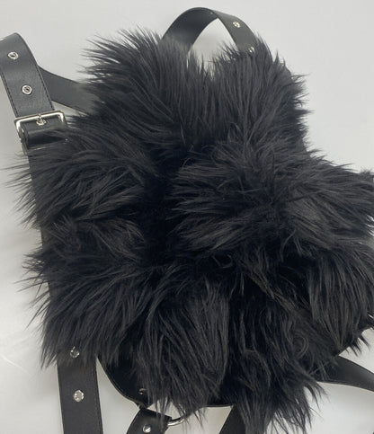 美品 noir kei ninomiya フェイクレザーハーネス ファー 25AW レディース SIZE M ノワールケイニノミヤ