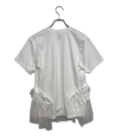 noir kei ninomiya 半袖Ｔシャツ チュールフリルデザインカットソー 25SS 3O-T027 レディース SIZE S ノワールケイニノミヤ