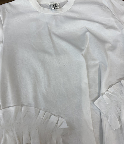 noir kei ninomiya 半袖Ｔシャツ チュールフリルデザインカットソー 25SS 3O-T027 レディース SIZE S ノワールケイニノミヤ
