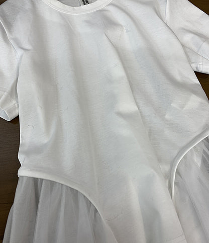 美品 noir kei ninomiya 半袖Ｔシャツ チュールレイヤードカットソー 25AW 3P-T008 レディース SIZE S ノワールケイニノミヤ