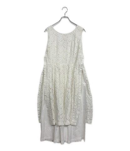 COMME des GARCONS ノースリーブレイヤードレースロングワンピース 23SS GK-O008 レディース SIZE S コムデギャルソン