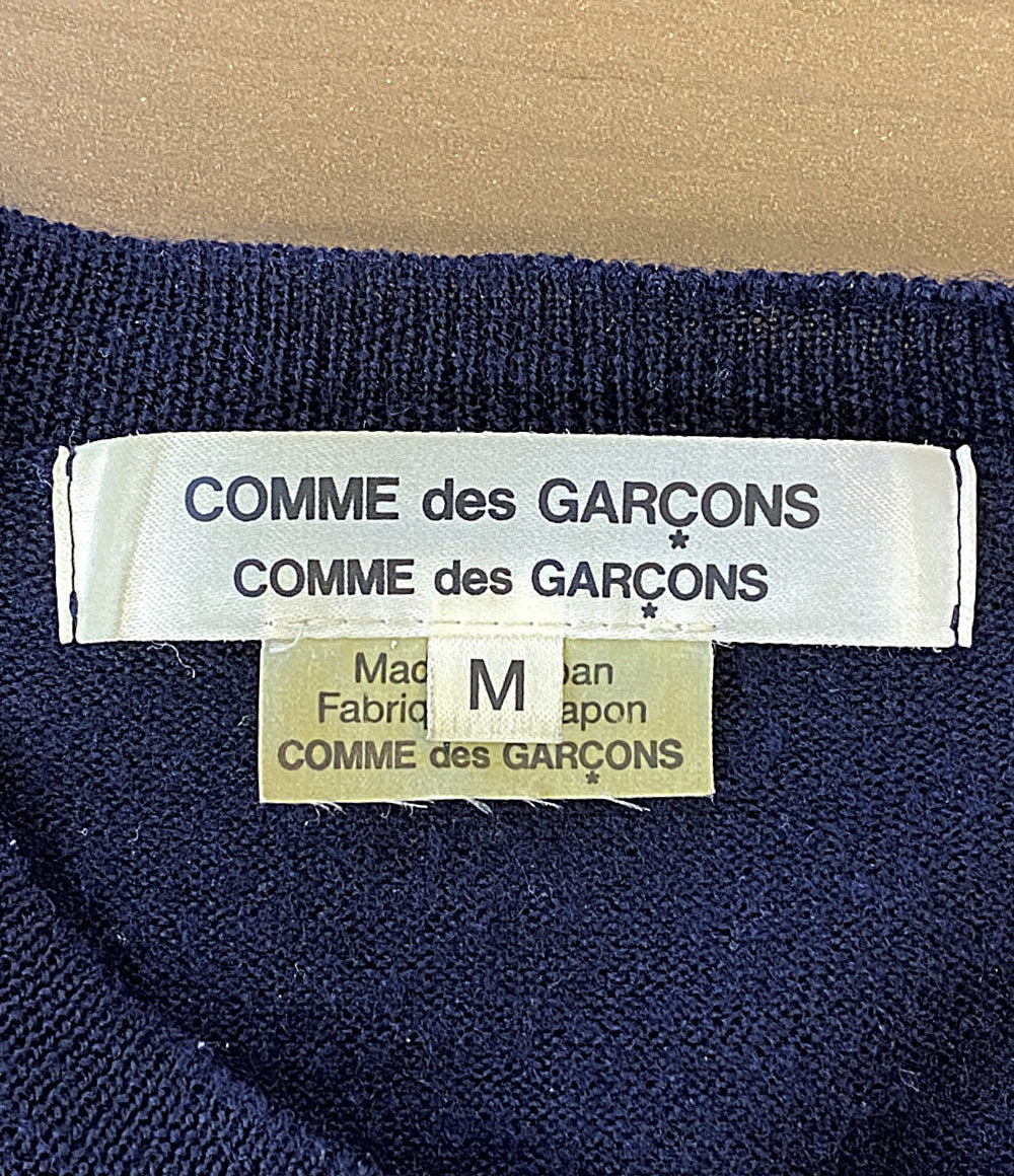 COMME des GARCONS COMME des GARCONS 内ドット柄丸首カーディガン 21AW RH-N004 レディース SIZE M コムデギャルソン コムデギャルソン