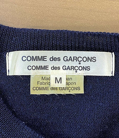 COMME des GARCONS COMME des GARCONS 内ドット柄丸首カーディガン 21AW RH-N004 レディース SIZE M コムデギャルソン コムデギャルソン