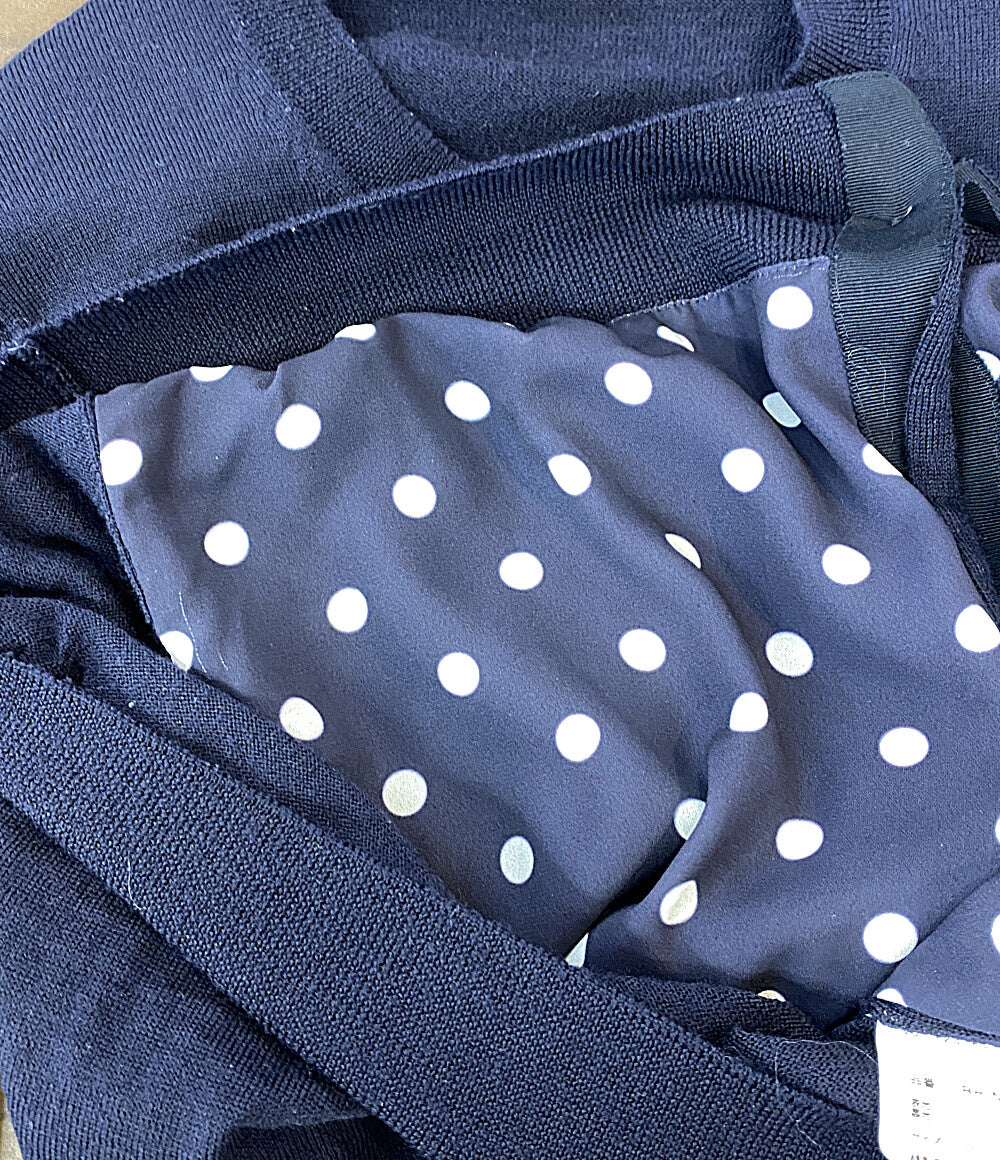 COMME des GARCONS COMME des GARCONS 内ドット柄丸首カーディガン 21AW RH-N004 レディース SIZE M コムデギャルソン コムデギャルソン