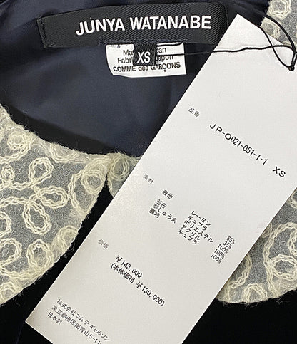 美品 JUNYA WATANABE COMME des GARCONS ベルベットワイヤーショルダーワンピース 25AW レディース SIZE XS ジュンヤワタナベコムデギャルソン