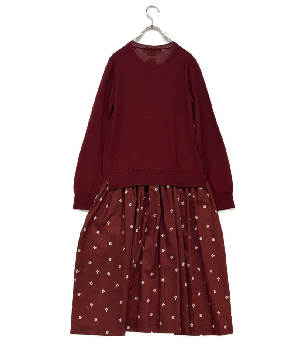 COMME des GARCONS GIRL レイヤードデザインカーディガンワンピ 25AW NP-O007 レディース SIZE S コムデギャルソンガール