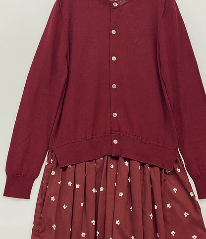 COMME des GARCONS GIRL レイヤードデザインカーディガンワンピ 25AW NP-O007 レディース SIZE S コムデギャルソンガール