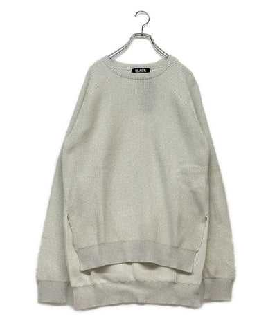 美品 BLACK COMME des GARCONS ラメデザインアクリルニット 24ss メンズ SIZE XL ブラックコムデギャルソン
