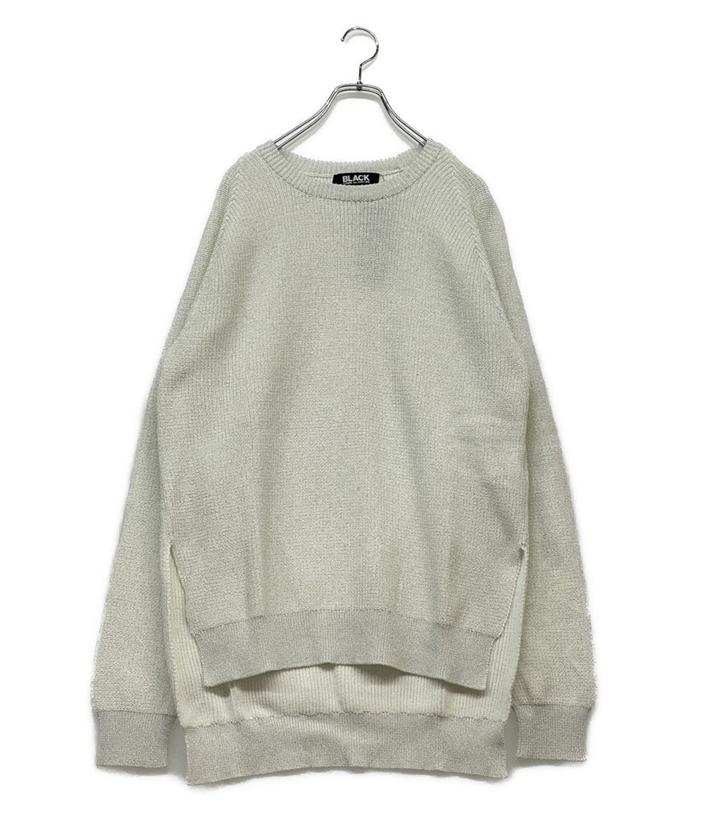 美品 BLACK COMME des GARCONS ラメデザインアクリルニット 24ss メンズ SIZE XL ブラックコムデギャルソン