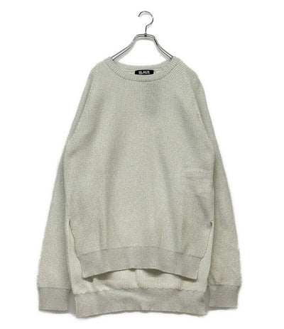 美品 BLACK COMME des GARCONS ラメデザインアクリルニット 24ss メンズ SIZE XL ブラックコムデギャルソン