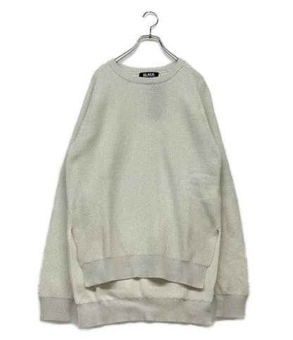 美品 BLACK COMME des GARCONS ラメデザインアクリルニット 24ss メンズ SIZE XL ブラックコムデギャルソン