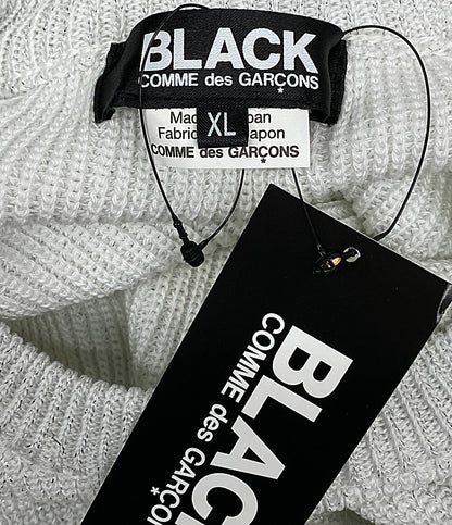 美品 BLACK COMME des GARCONS ラメデザインアクリルニット 24ss メンズ SIZE XL ブラックコムデギャルソン
