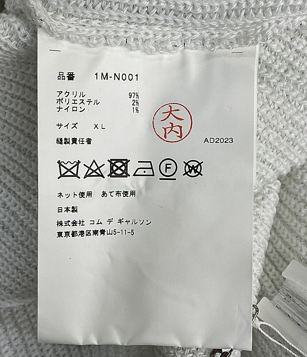 美品 BLACK COMME des GARCONS ラメデザインアクリルニット 24ss メンズ SIZE XL ブラックコムデギャルソン