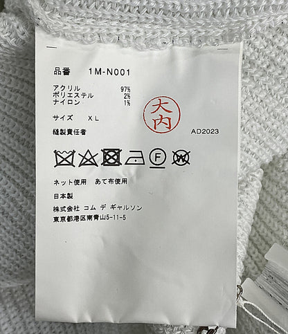 美品 BLACK COMME des GARCONS ラメデザインアクリルニット 24ss メンズ SIZE XL ブラックコムデギャルソン