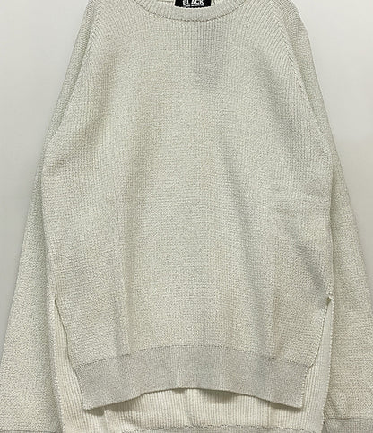美品 BLACK COMME des GARCONS ラメデザインアクリルニット 24ss メンズ SIZE XL ブラックコムデギャルソン