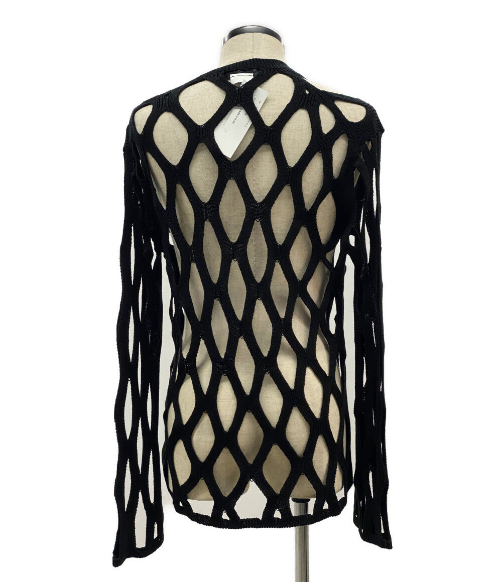 美品 BLACK COMME des GARCONS 格子柄メッシュニット 24ss 1M-N005