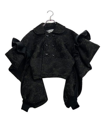 美品 tao タオ 花レースショルダーフリルジャケット 25AW TP-J013 レディース SIZE S