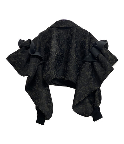 美品 tao タオ 花レースショルダーフリルジャケット 25AW TP-J013 レディース SIZE S