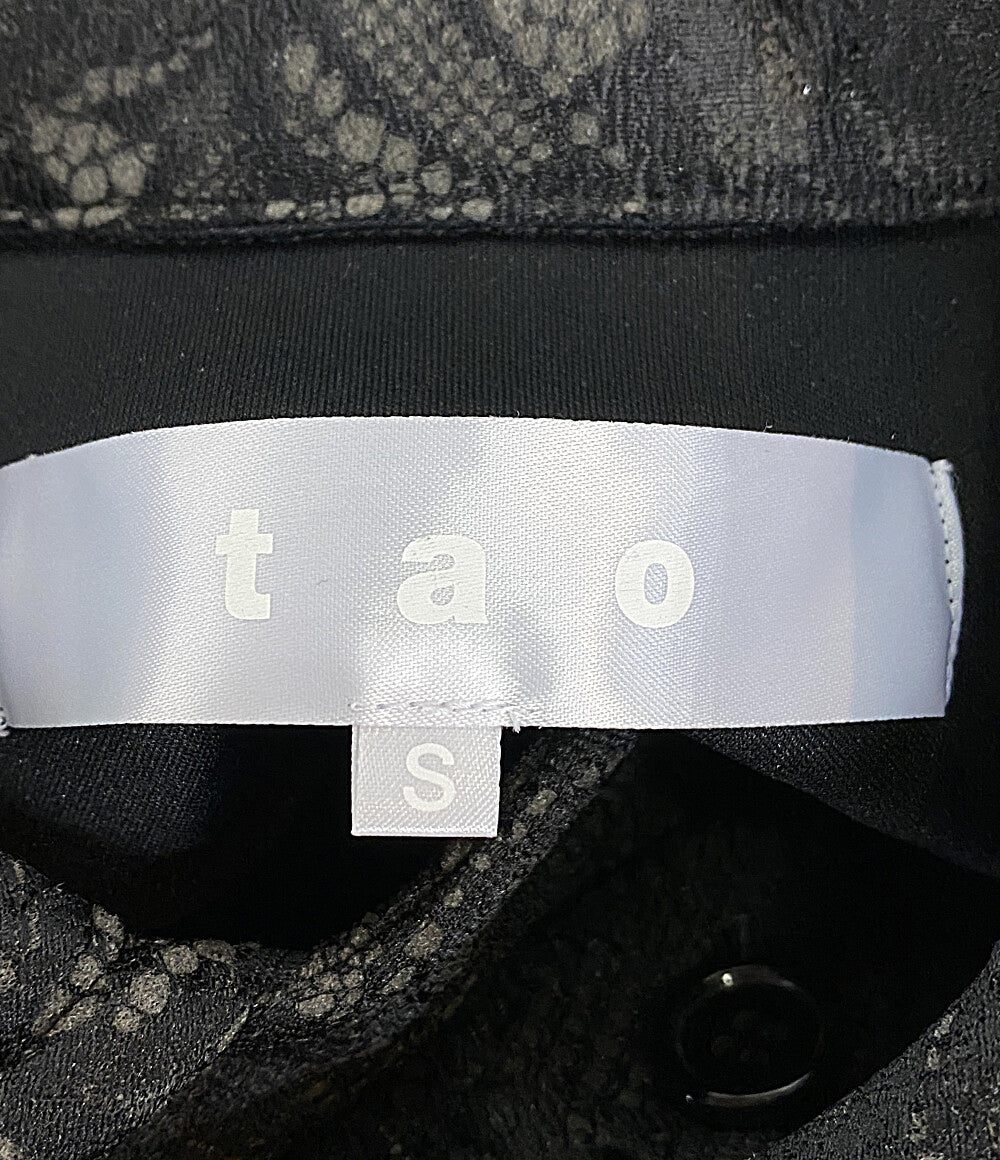 美品 tao タオ 花レースショルダーフリルジャケット 25AW TP-J013 レディース SIZE S